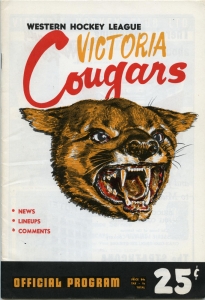 Victoria Cougars 1956-57 game program