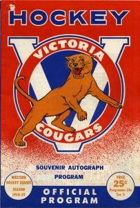Victoria Cougars 1958-59 game program