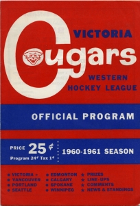 Victoria Cougars 1960-61 game program