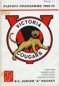 Victoria Cougars 1969-70 game program