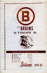 Victoriaville Bruins 1962-63 game program