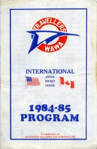 Wawa Travellers 1984-85 game program