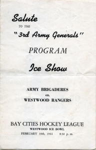 Westwood Rangers 1943-44 game program