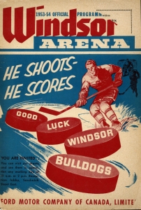 Windsor Bulldogs 1953-54 game program