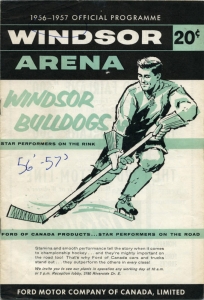 Windsor Bulldogs 1956-57 game program