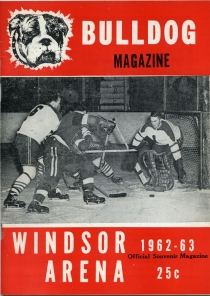 Windsor Bulldogs 1962-63 game program