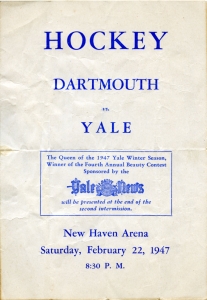 Yale University 1946-47 game program