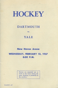 Yale University 1956-57 game program