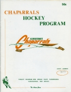 Albuquerque Chaparrals 1975-76 program cover
