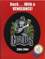 Amarillo Gorillas 2003-04 program cover