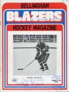 Bellingham Blazers 1973-74 program cover