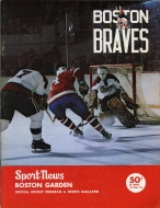 Boston Braves 1972-73 program cover