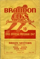 Brandon Elks 1946-47 program cover