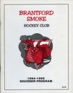 Brantford Smoke 1994-95 program cover