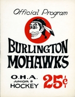 Burlington Mohawks 1971-72 program cover