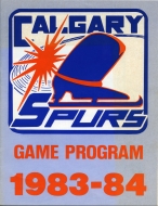 Calgary Spurs 1983-84 program cover