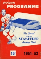 Calgary Stampeders 1951-52 program cover