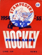 Calgary Stampeders 1954-55 program cover