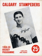 Calgary Stampeders 1958-59 program cover