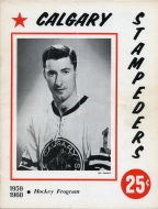 Calgary Stampeders 1959-60 program cover