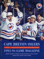 Cape Breton Oilers 1993-94 program cover
