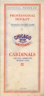 Chicago Cardinals/Americans 1926-27 program cover