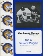 Cincinnati Tigers 1981-82 program cover