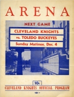 Cleveland Knights 1949-50 program cover