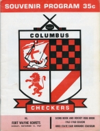 Columbus Checkers 1967-68 program cover