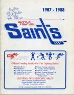 Danville Fighting Saints 1987-88 program cover