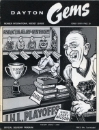 Dayton Gems 1968-69 program cover