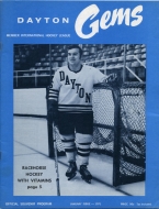 Dayton Gems 1970-71 program cover