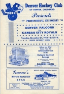 Denver Falcons 1950-51 program cover