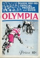 Detroit Olympics 1930-31 program cover