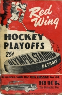 Detroit Red Wings 1953-54 program cover