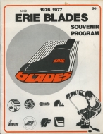 Erie Blades 1976-77 program cover