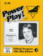 Erie Blades 1981-82 program cover