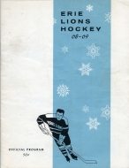 Erie Lions 1968-69 program cover