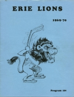 Erie Lions 1969-70 program cover