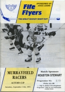 Fife Flyers 1991-92 program cover