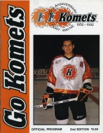 Fort Wayne Komets 1991-92 program cover