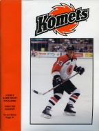 Fort Wayne Komets 1998-99 program cover