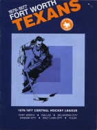 Fort Worth Texans 1976-77 program cover