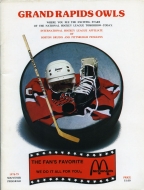 Grand Rapids Owls 1978-79 program cover
