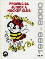 Hamilton Kilty B's 1999-00 program cover