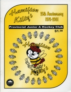 Hamilton Kilty B's 2001-02 program cover