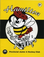 Hamilton Kilty B's 2002-03 program cover