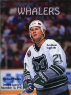 Hartford Whalers 1993-94 program cover