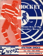 Hershey Bears 1952-53 program cover