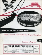 Hershey Bears 1958-59 program cover